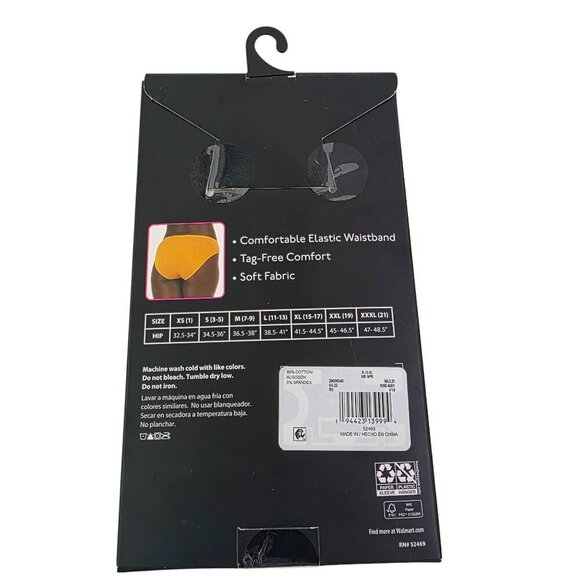 No Boundaries Panties 5-Pack Cotton Stretch Comfort Waistband Bikinis – Various - Picture 4 of 9